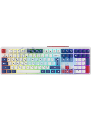 Клавиатура Oklick 725G проводная, USB Type-A, белый/красный
