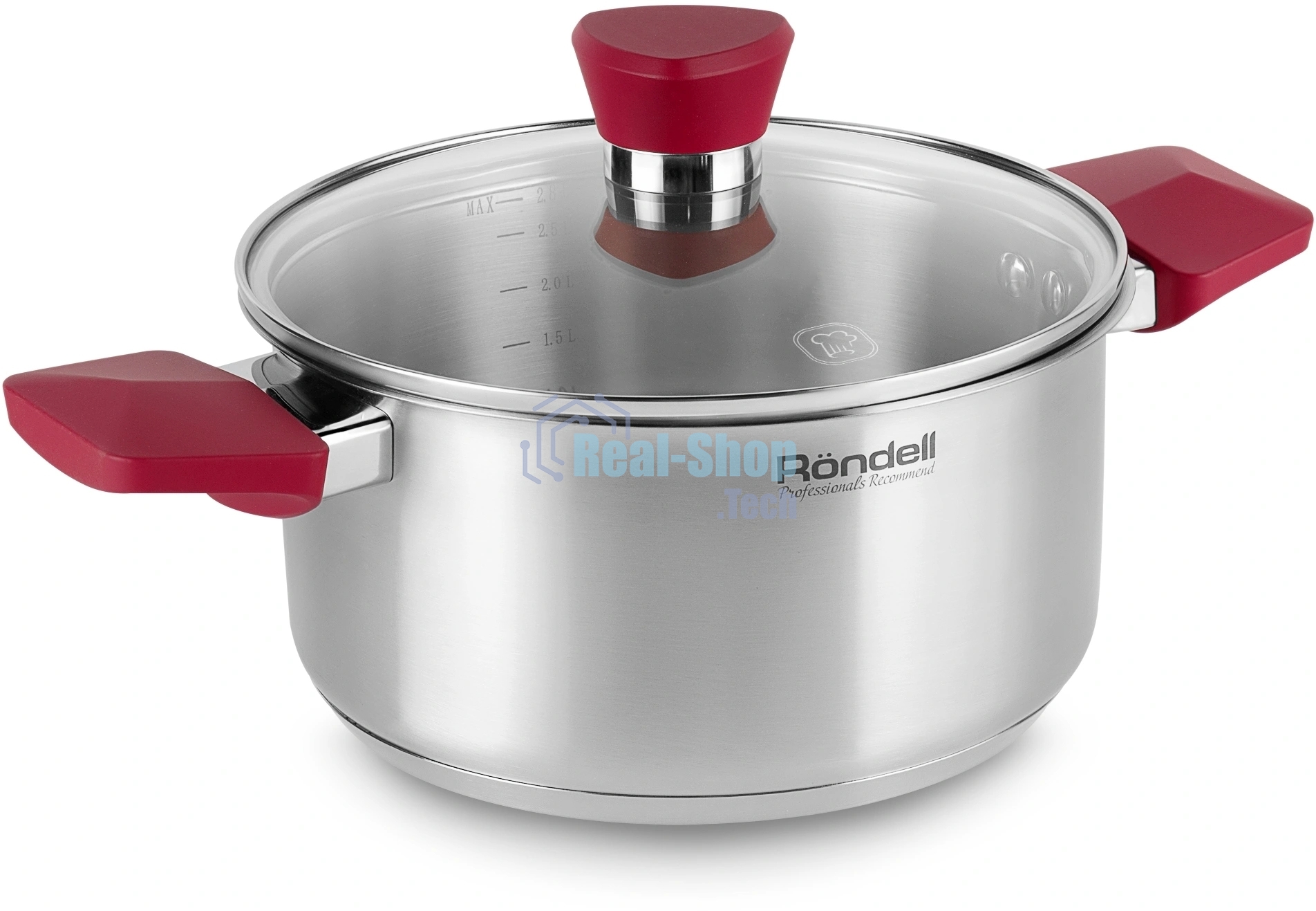 Кастрюля Rondell Strike RDS-813, 2л, 18см, с крышкой, сталь