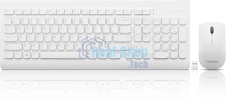 Комплект клавиатура+мышь Lenovo 510 беспроводной, USB, 1200 DPI, белый