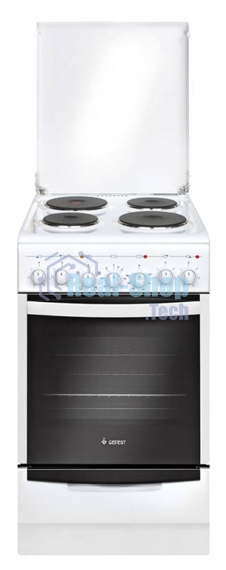 Плита электрическая Gefest 5140-02 0037 белый, конфорок 4 электрических, духовка 60 л, 50 см x 85 см x 58.5 см