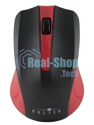 Мышь беспроводная Oklick 485MW черный/красный, 1200 dpi, радиоканал, USB, кнопки - 3