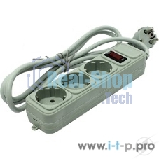 Сетевой фильтр ExeGate EX221177RUS SP-3-1.8G (3 розетки, 1.8 м, евровилка, серый)