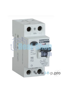 Выключатель дифференциального тока (УЗО) ВД1-63 2п 25А 30мА тип AC GENERICAMDV15-2-025-030IEK