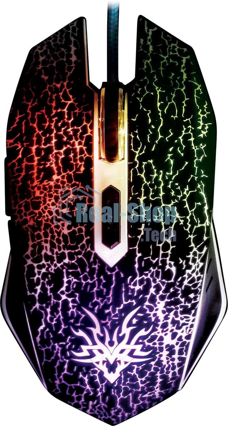 Мышь проводная Qumo BlackOut M03 черный, 3200 dpi, USB, кнопки - 6