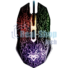 Мышь проводная Qumo BlackOut M03 черный, 3200 dpi, USB, кнопки - 6