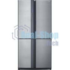 Холодильник Sharp SJ-EX98FSL серебристый трехкамерный 394/211л морозилка снизу Side by Side