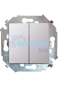 Механизм выключателя 2-кл. СП Simon15 16А IP20 бел. Simon 1591398-030