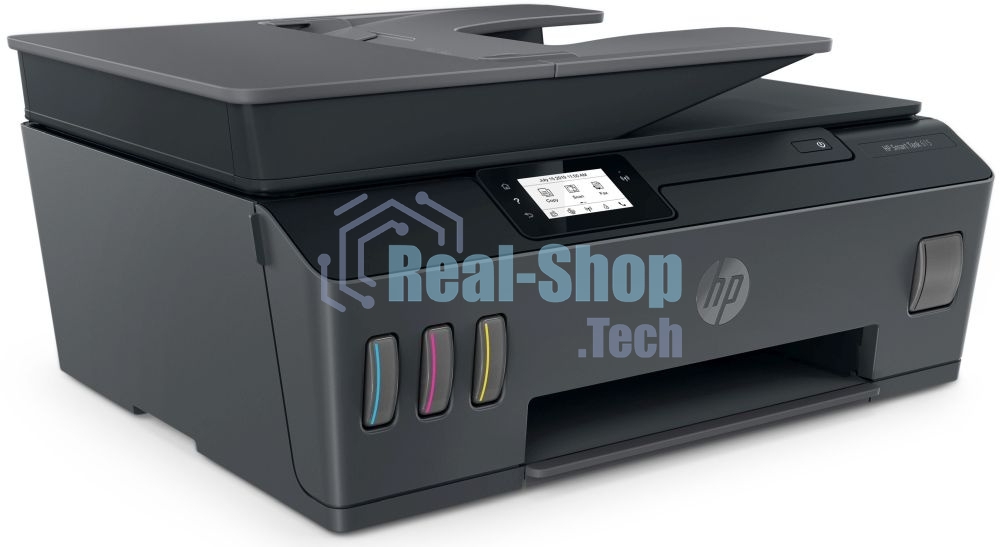 МФУ струйное HP Smart Tank 615 AiO (Y0F71A), A4, цветной, печ. до 22 стр/мин. (ч/б) до 16 стр/мин. (цвет), скан. до 5 стр/мин. (ч/б) 3 стр/мин. (цвет), 1200 x 1200 dpi (ч/б печать, скан.) 1200 x 4800 dpi (печать цвет), USB, Wi-Fi, BlueTooth, Air Print, Mopria