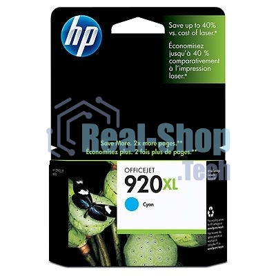 Картридж струйный HP 920XL CD972AE голубой для HP OJ 6000/6500