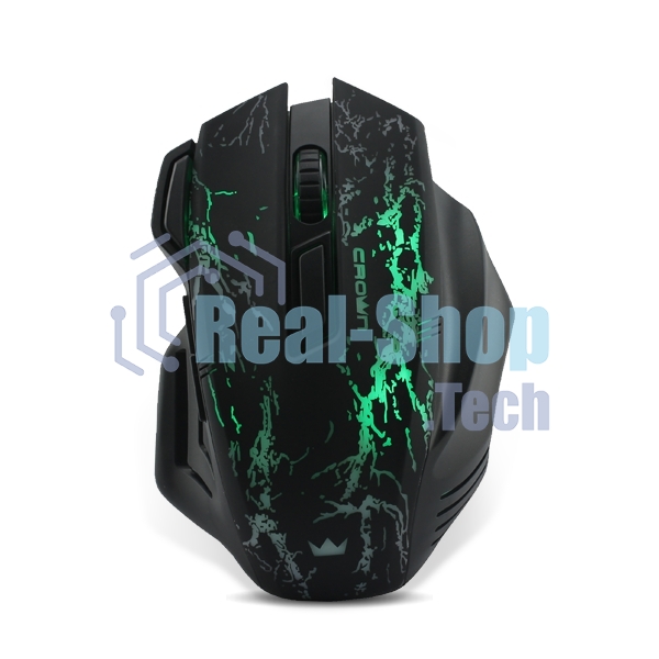 Мышь проводная Crown Gaming CMXG-601 черный, 1800 dpi, USB, кнопки - 7