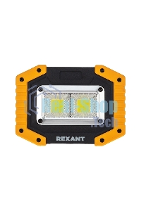 Прожектор заряжаемый NEW AGE 18650х2 с мощным светом Rexant 50%, 100%, Powerbank, противоударный корпус, кабель USB