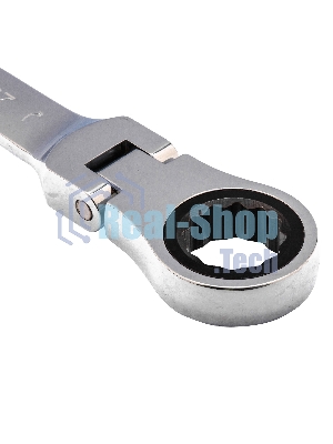 Ключ комбинированный трещоточный Matrix, 8 мм, CrV, шарнирный, зерк.хром