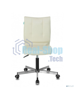Кресло Бюрократ CH-330M/BEIGE бежевый, экокожа, 120 кг, механизм качания, без подлокотников