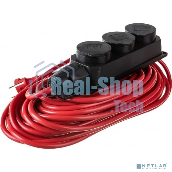 Удлинитель Power Cube PC-3G-3B-20(IP), 16А, 3 р с/з, 20 м, IP44