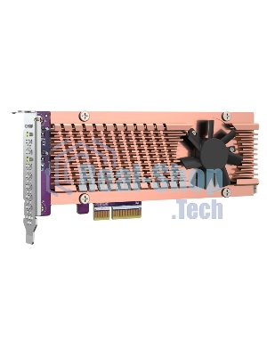 Плата расширения QNAP QM2-2P-344A 2 x M.2 22110 or 2280 PCIe (Gen3 x4) NVMe SSD slots, Low-profile flat and Full-height brackets included.