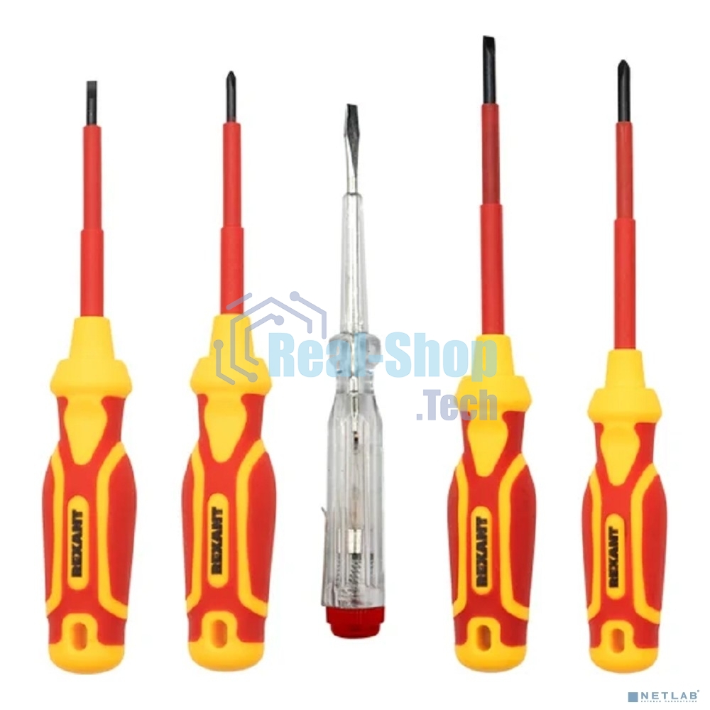 Набор диэлектрического инструмента Rexant RI-01, 7 предметов, до 1000 В, тканевый пенал