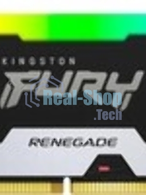Оперативная память Kingston Fury Renegade, DDR5, 16Gb (1x16Gb), 6400MHz, CL32, DIMM, с радиатором, серебристый/черный