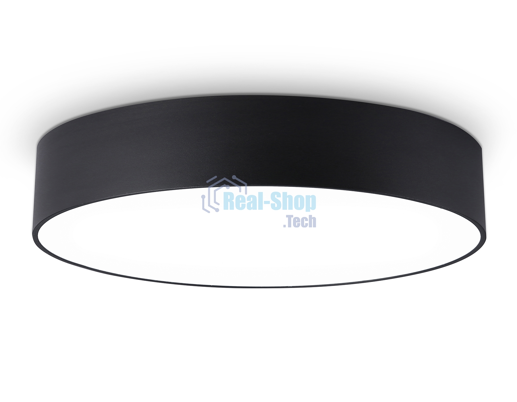 Потолочный светодиодный светильник Ambrella light FV5530 BK черный LED 45W 4200K D400*58 (Без ПДУ)