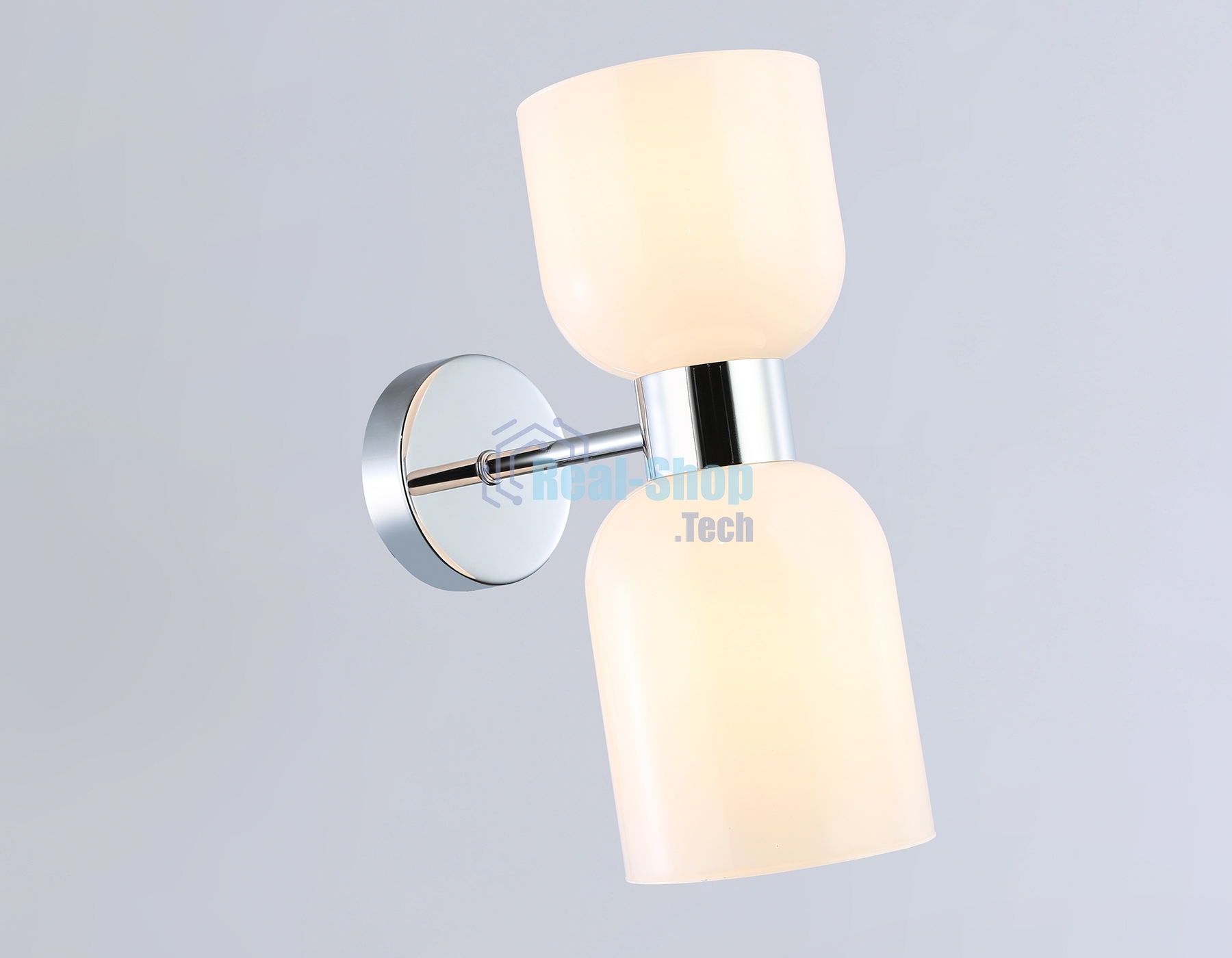 Настенный светильник Ambrella light LH56087/2 СH/FR хром/белый матовый E14*2 max 40W 215*120*300