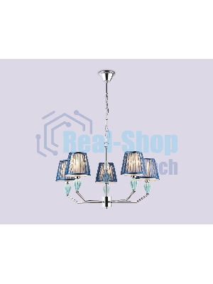 Люстра Ambrella light LH75061/5 CH/DB хром/темно синий E14/5 max 40W D690*810