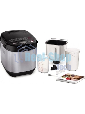 Хлебопечка Moulinex OW240E30 серебристый/черный, 650 Вт, 1.0 кг, 20 программ