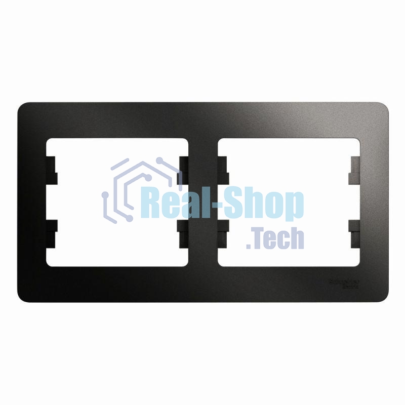 Рамка 2-м Glossa горизонт. антрацит SchE GSL000702