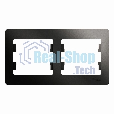 Рамка 2-м Glossa горизонт. антрацит SchE GSL000702