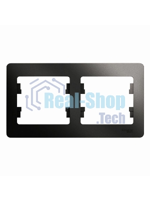 Рамка 2-м Glossa горизонт. антрацит SchE GSL000702