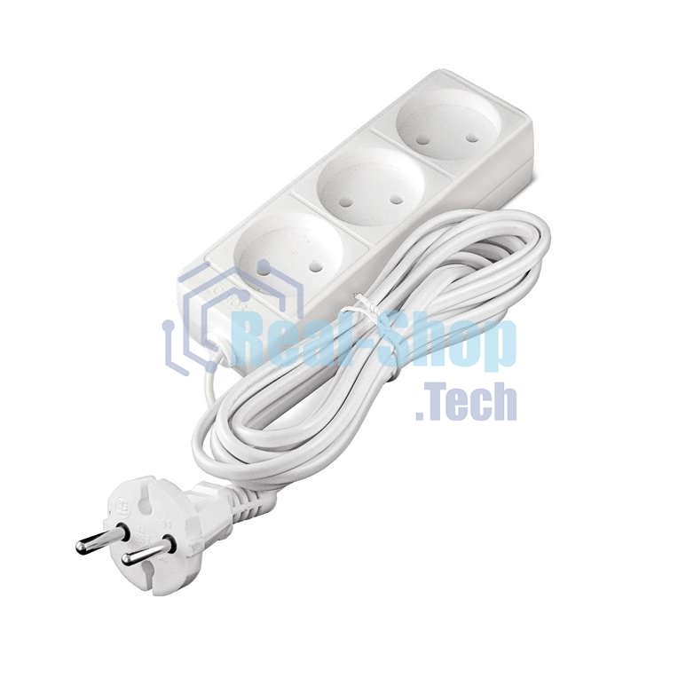 Удлинитель 3х5 м без заземл. 6А IP20 ШВВП 1.3 кВт Союз 481S-0305