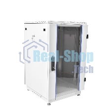 Шкаф коммутационный ЦМО ШТК-М-18.6.6-1ААА 18U 600x600 мм пер. дв. стекл задн. дв. стал. лист 2 бок. пан. направл. под закл. гайки 270 кг серый