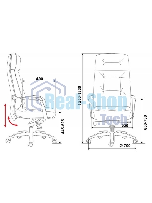Кресло Бюрократ DAO/BROWN коричневый, кожа