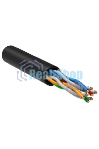 Кабель связи ITK витая пара U/UTP, cat.5e 4х2х24AWG solid, LDPE, 305м, черный