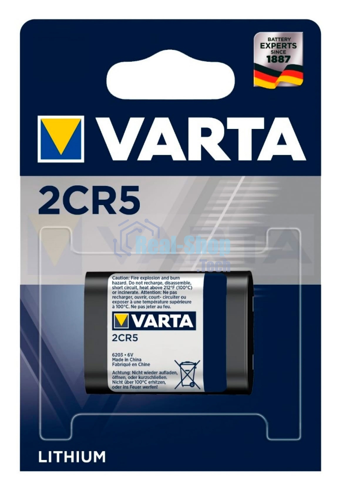 Батарея Varta Lithium 2CR5 (1шт) блистер