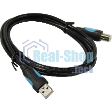 Кабель Vention USB 2.0 AM/BM - 1,5 м. черный VAS-A16-B150