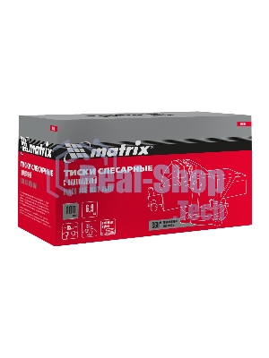 Тиски слесарные Matrix, 100 мм, поворотные, с наковальней