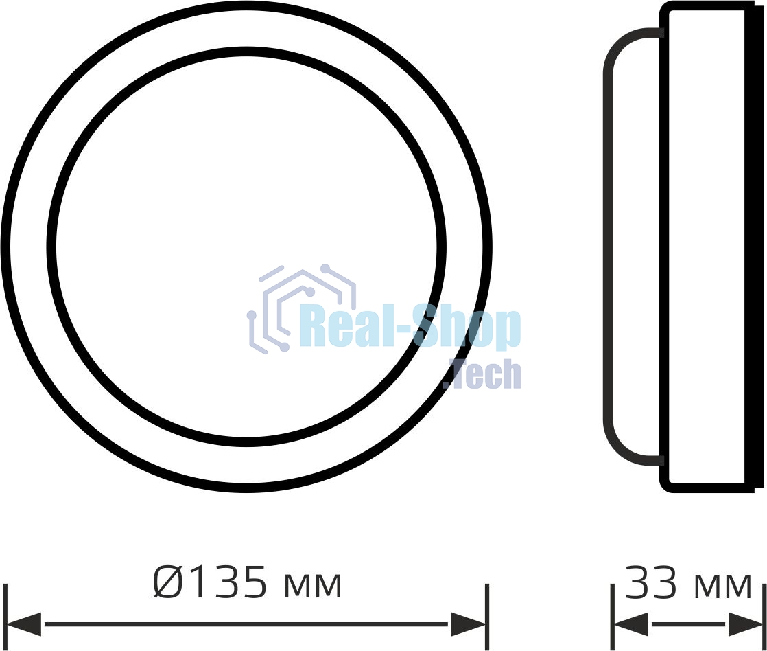 Светильник Gauss ЖКХ 193411208-OAS 8Вт 4000K белый датч.движ.