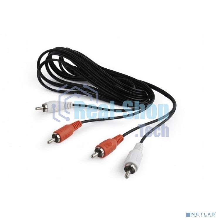 Кабель аудио Cablexpert CCA-2R2R-15M, 2xRCA - 2xRCA, 15м