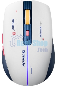 Мышь беспроводная Defender Dila MM-282 белый/синий, 1800 dpi, радиоканал, USB, кнопки - 6