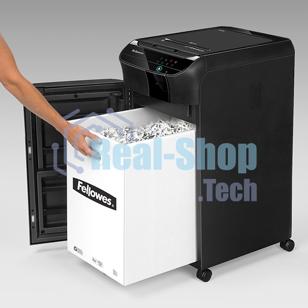 Шредер Fellowes AutoMax 350C (секр.P-4)/фрагменты/350лист./68лтр./скрепки/скобы/пл.карты/CD