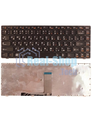 Клавиатура для ноутбука Lenovo Ideapad B470 V470 черная с рамкой