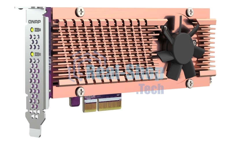 Плата расширения QNAP QM2-2P-344A 2 x M.2 22110 or 2280 PCIe (Gen3 x4) NVMe SSD slots, Low-profile flat and Full-height brackets included.