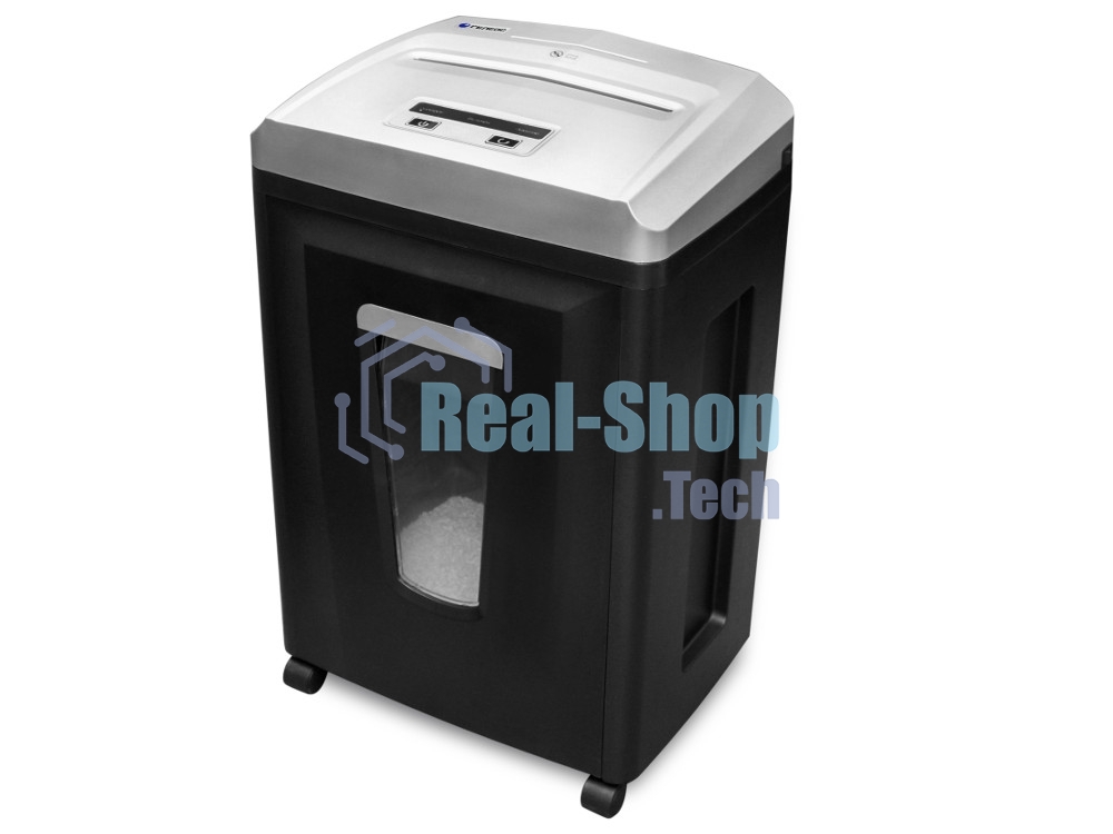 Шредер ГЕЛЕОС УП21-7+фрагменты 0,8х 1 мм., 23 литра, 7 листов, класс секретности P-7.