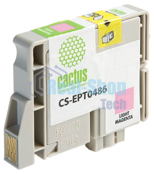 Картридж струйный Cactus CS-EPT0486 светло-пурпурный (14,4 мл) для Epson Stylus Photo R200/R220/R300/R320/R340/RX500/RX600/RX620/RX640