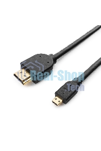 Кабель Cablexpert HDMI-micro HDMI CC-HDMID-6, 19M/19M, v2.0, медь, позол.разъемы, экран, 1.8м, черный, пакет