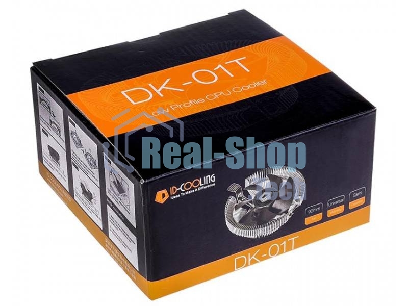Кулер Cooler ID-Cooling DK-01 черный/серебристый 92мм алюминий 2500rpm 29db 95W 52мм