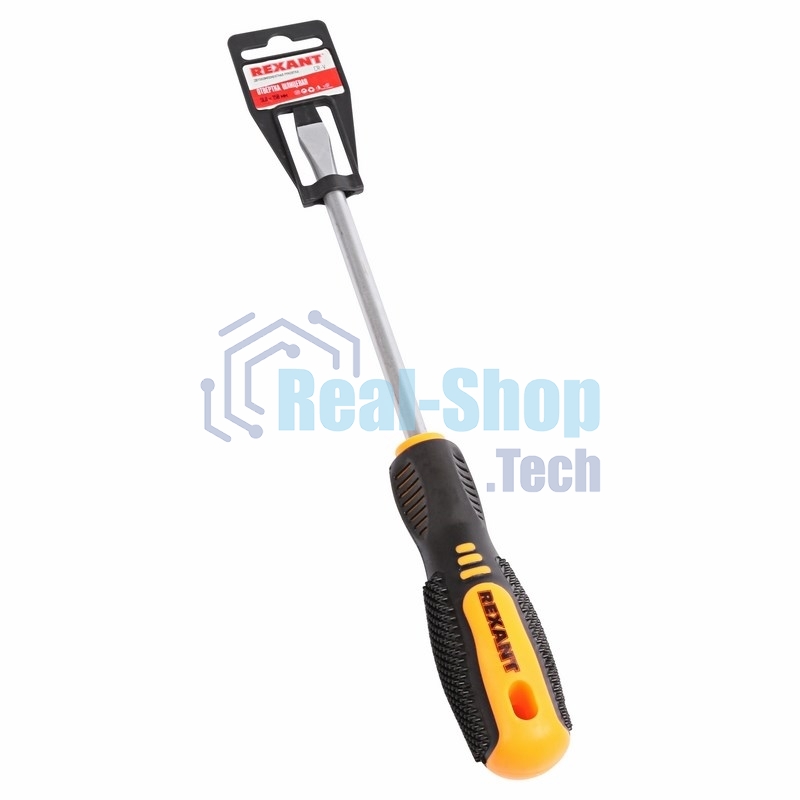 Отвертка шлицевая Rexant SL 8х150 мм, двухкомпонентная рукоятка