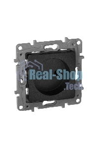 Розетка 2К на винтах, защ. шт., антрацит ETIKA