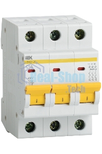Выключатель автоматический модульный 3п C 25А 4.5кА ВА47-29 ИЭК MVA20-3-025-C