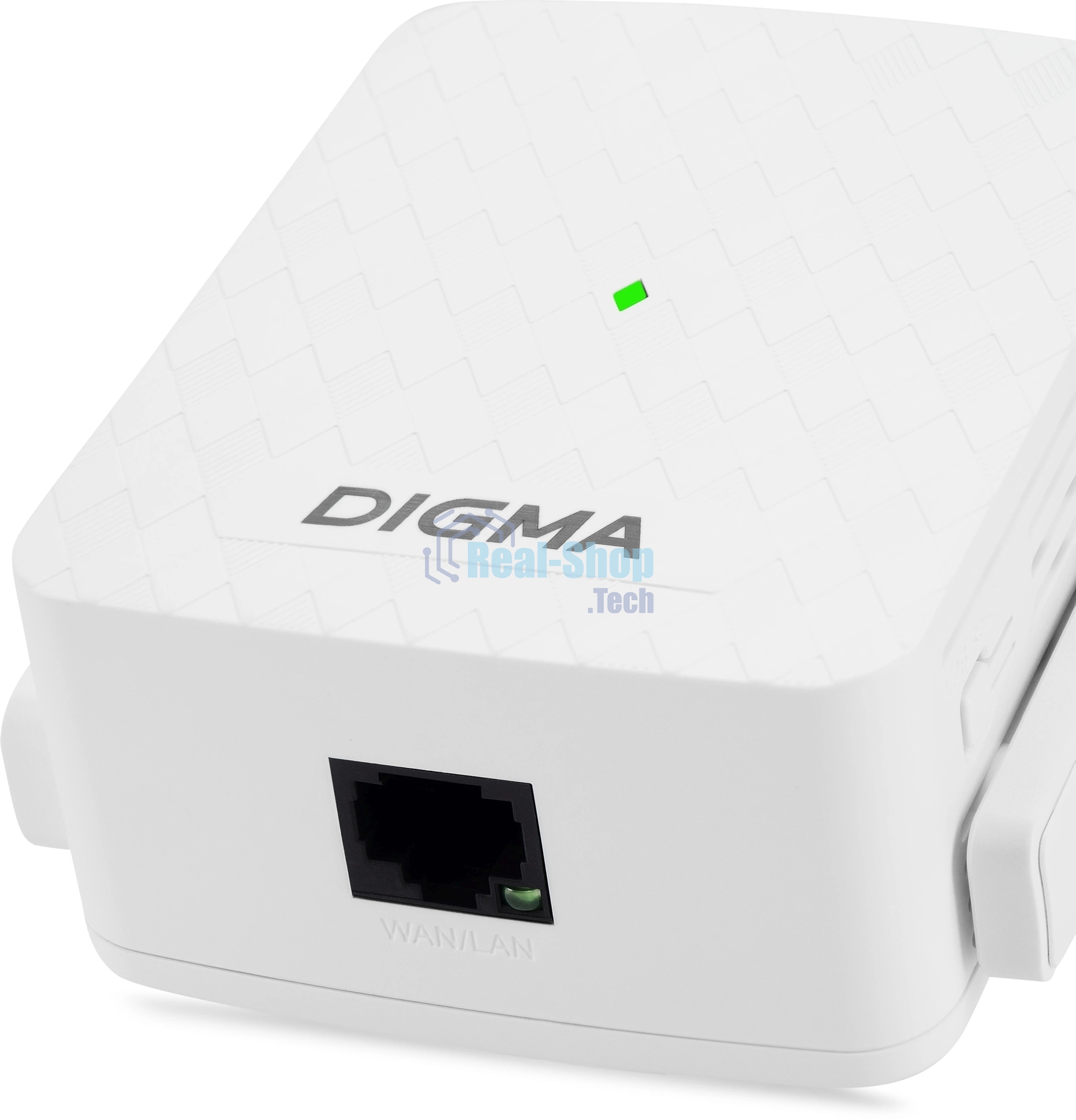 Повторитель беспроводного сигнала Digma D-WR310 (D-WR310V2) N300 Wi-Fi белый
