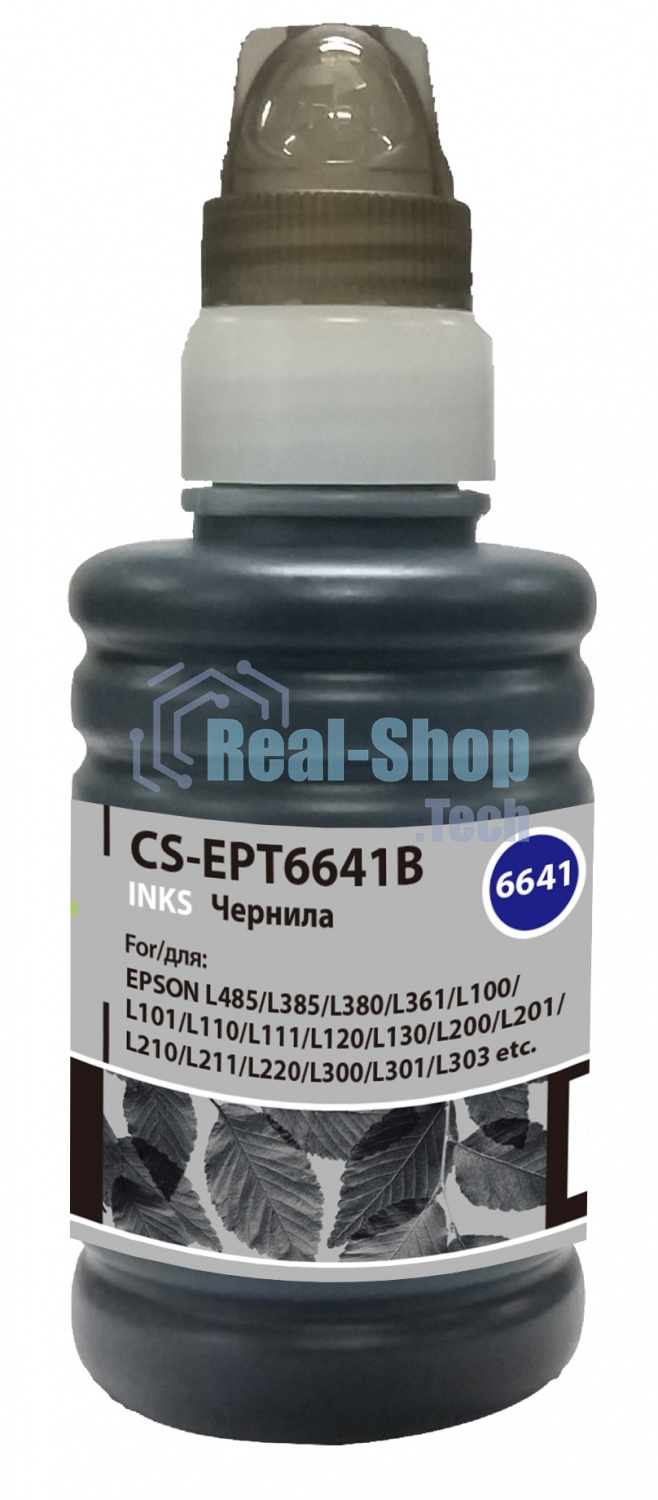 Чернила Cactus CS-EPT6641B черный 100 мл для Epson L100/L110/L120/L132/L200/L210/L222/L300/L312/L350/L355/L362/L366/L456/L550/L555/L566/L1300